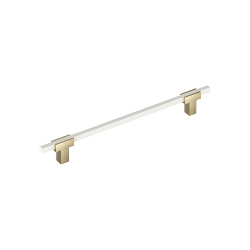 8-13/16" Urbanite Cabinet Pull, Golden Champagne/White