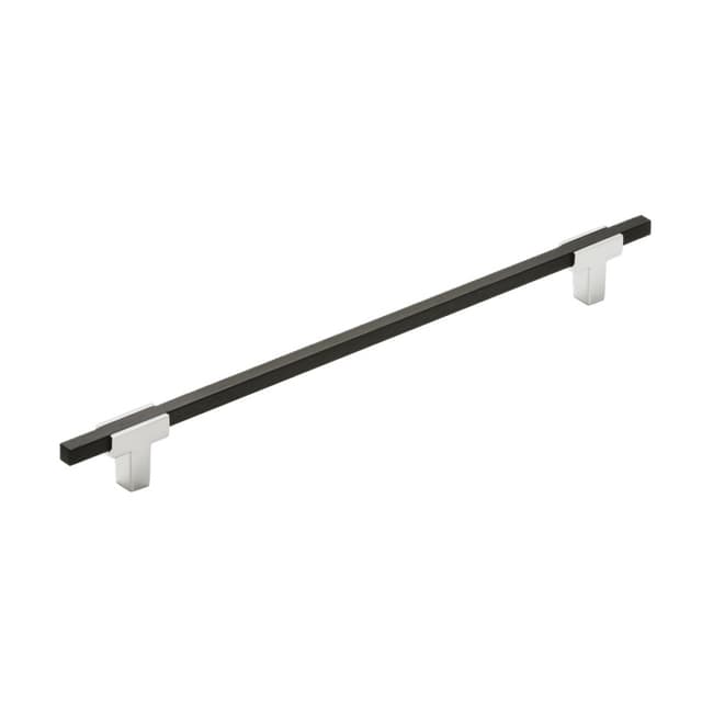 10-1/16" Urbanite Handle Pull, Polished Chrome/Brushed Matte Black