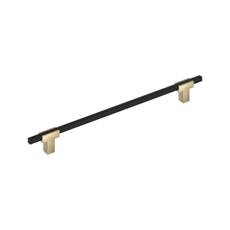 10-1/16" Urbanite Cabinet Pull, Golden Champagne/Matte Black