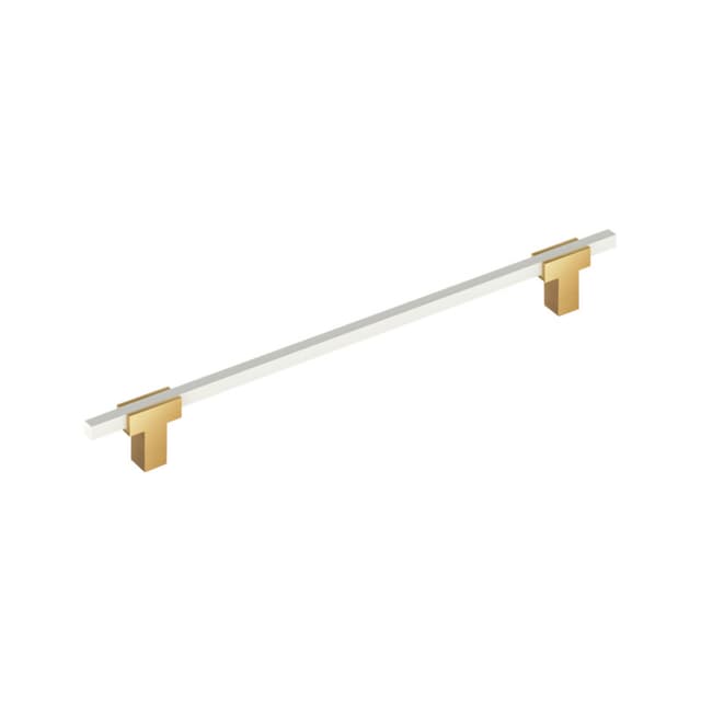 10-1/16" Urbanite Cabinet Pull, Polished Champagne Bronze/White