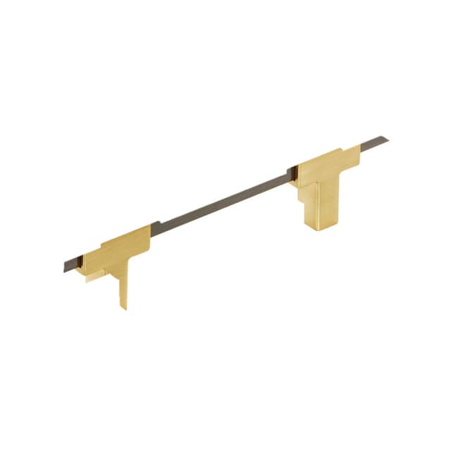 3-3/4" Urbanite Handle Pull, Brushed Gold/Black Chrome