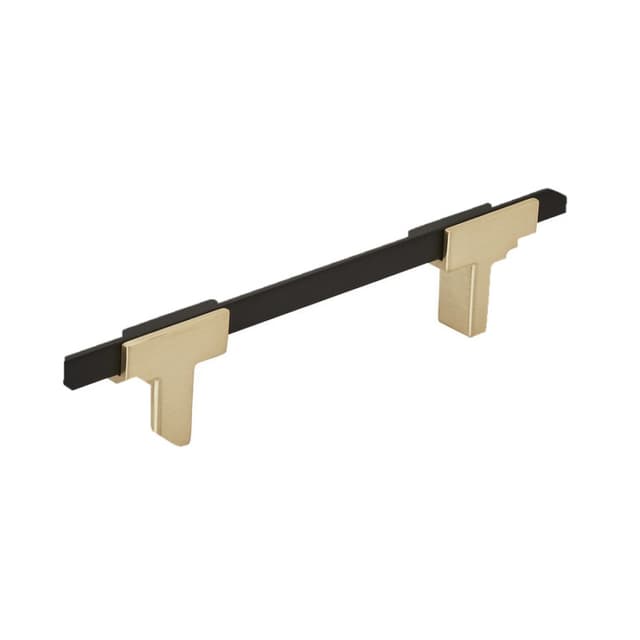 3-3/4" Urbanite Handle Pull, Brushed Gold/Matte Black