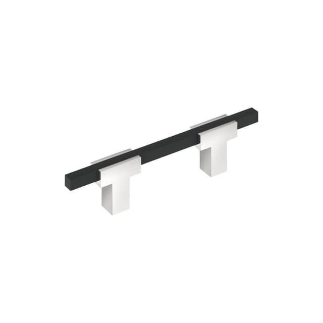 3" Urbanite Cabinet Pull, Polished Chrome/Matte Black