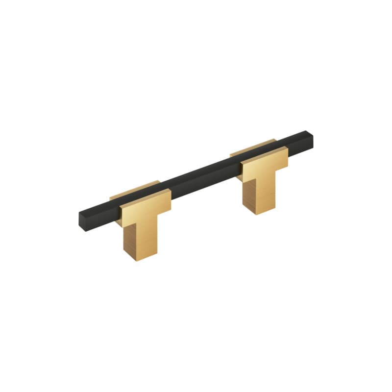 3" Urbanite Cabinet Pull, Champagne Bronze/Matte Black