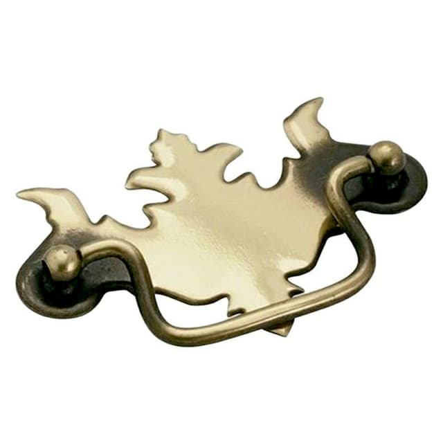 3-3/4" Allison Value Hardware Leaf Pull, Antique Brass