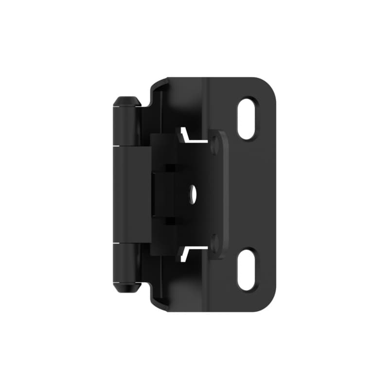 Partial Wrap-Around Face-Frame Hinge, Self-Closing, 1/2" Overlay, Flat Black