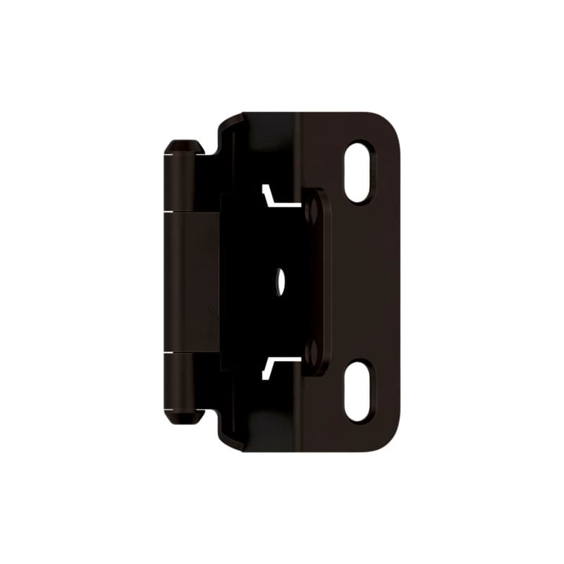 Partial Wrap-Around Face-Frame Hinge, Self-Closing, 1/2" Overlay, Oil Rubbed Bronze
