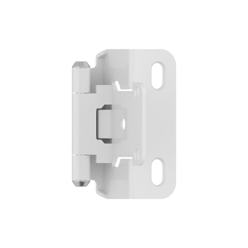 Partial Wrap-Around Face-Frame Hinge, Self-Closing, 1/2" Overlay, White