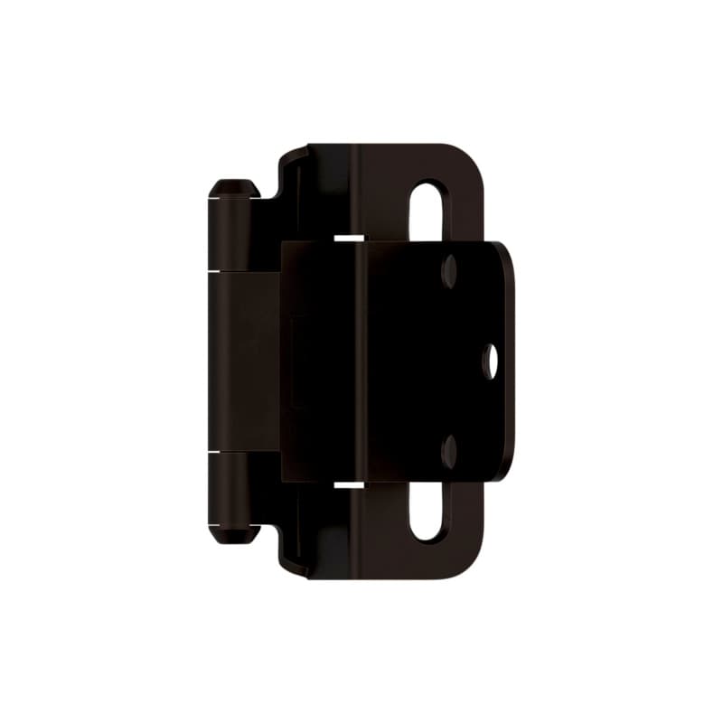 Partial Wrap-Around Face-Frame Hinge, Self-Closing, 3/8" Inset, Oil Rubbed Bronze