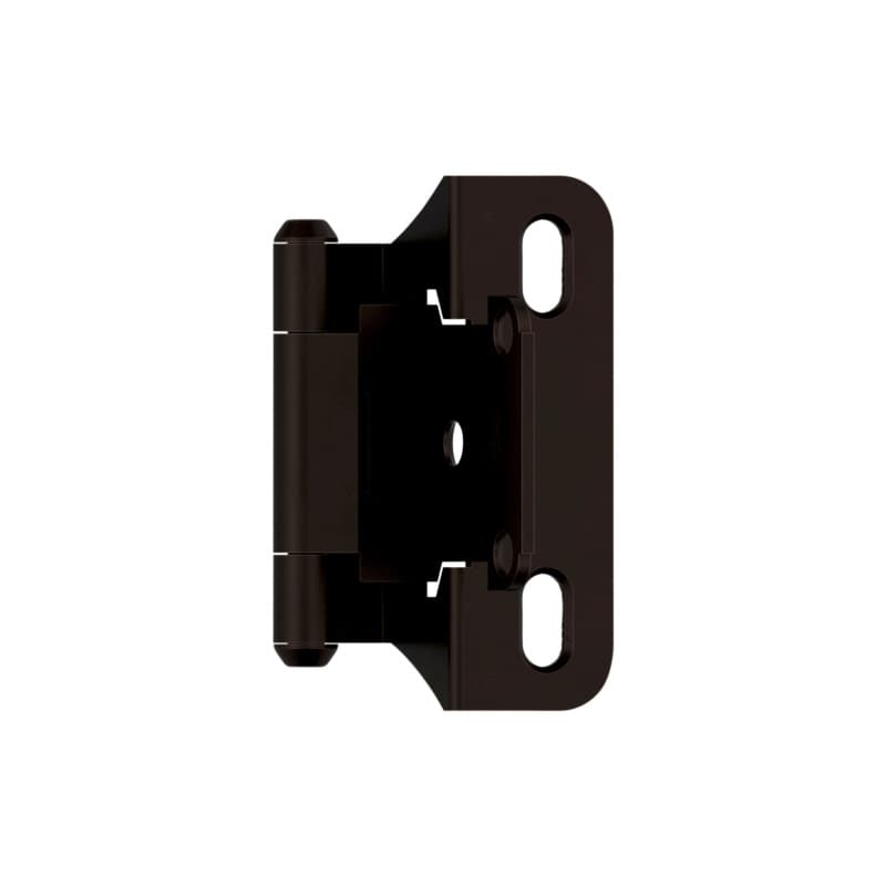 Partial Wrap-Around Face-Frame Hinge, Self-Closing, 1/4" Overlay, Oil-Rubbed Bronze