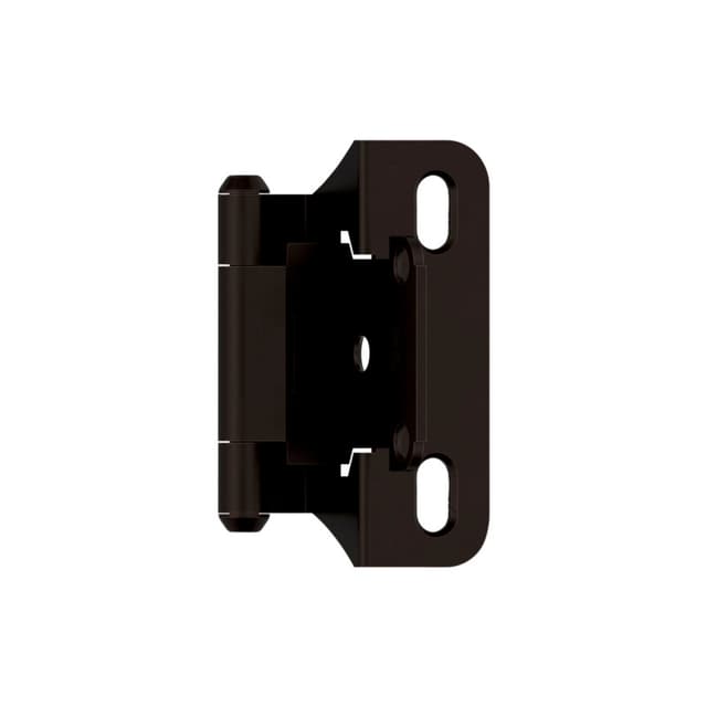 Partial Wrap-Around Face-Frame Hinge, Self-Closing, 1/4" Overlay, Oil-Rubbed Bronze