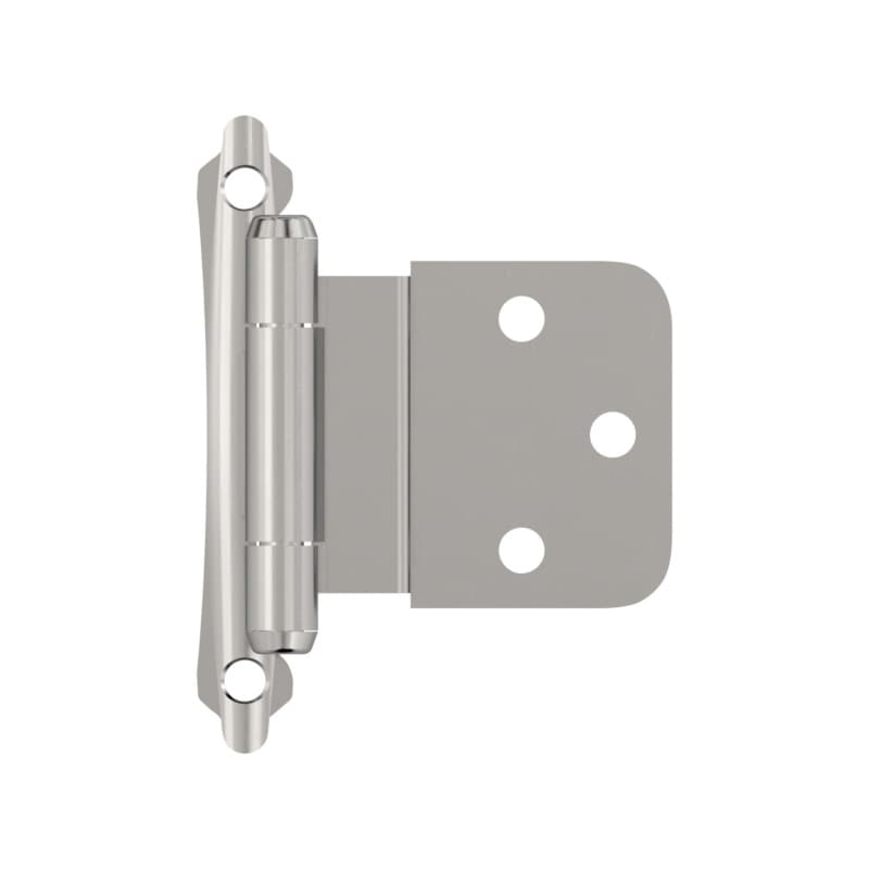 3/8" Inset Face Mount Hinge, Imperia Design, Self-Closing, Polished Chrome