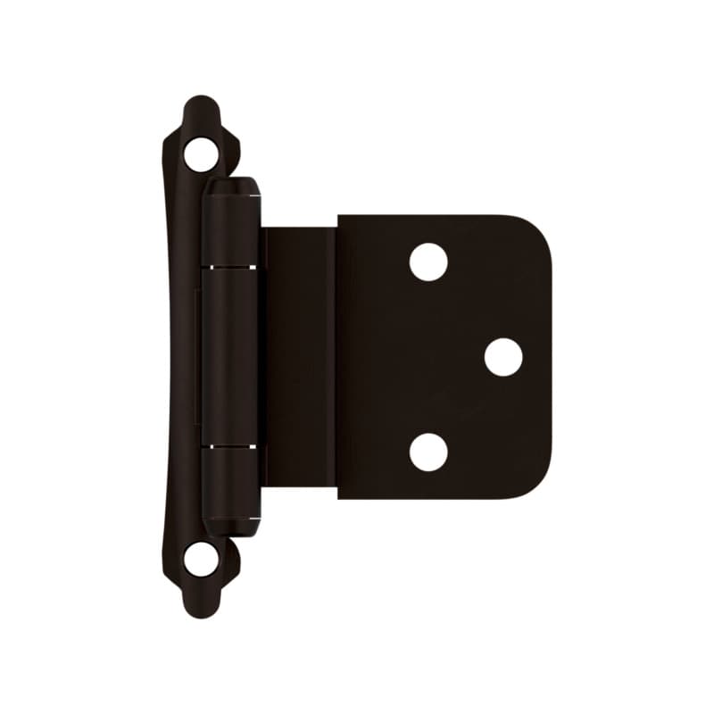 3/8" Inset Face Mount Hinge, Imperia Design, Self-Closing, Oil-Rubbed Bronze