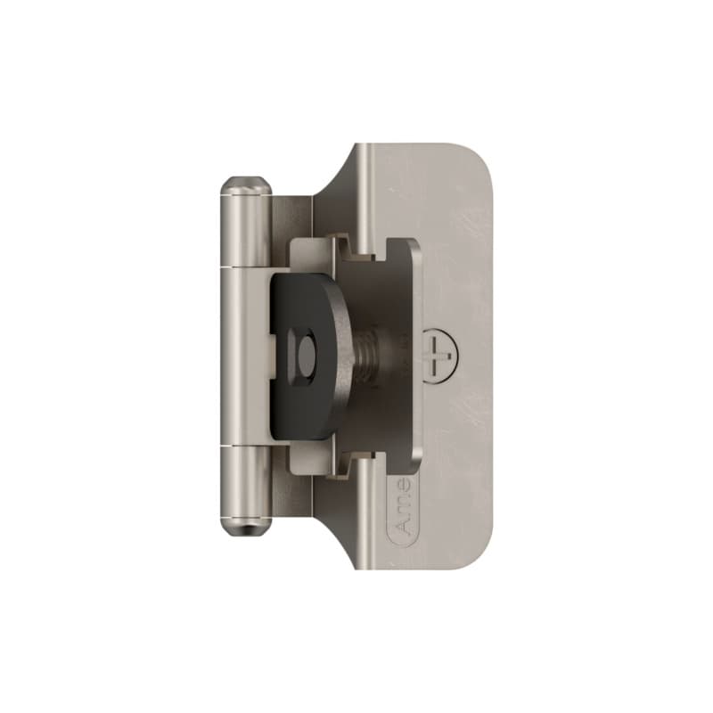 Double Demountable Hinge, Self-Closing, 1/4" Overlay, Satin Nickel