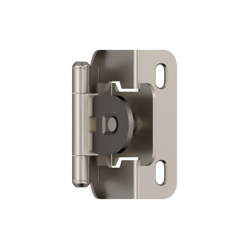 Single Demountable Hinge, Self-Closing, 1/2" Overlay, Satin Nickel