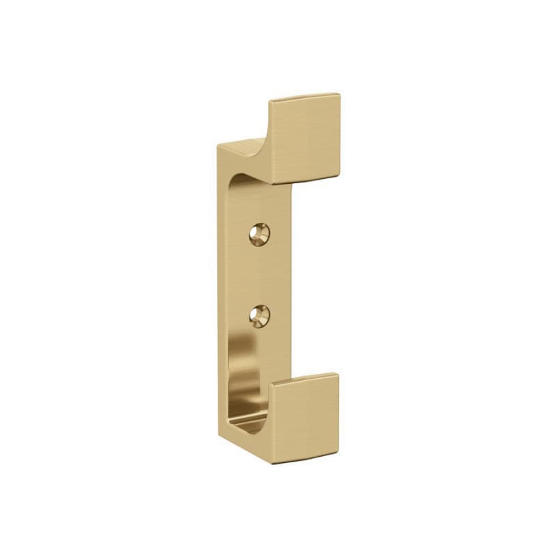 4-3/4" x 4-3/4" Bray Double Prong Decorative Wall Hook, Champagne Bronze
