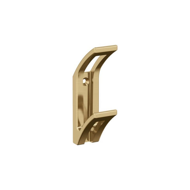 4-1/16" x 4-1/16" Avid Double Prong Decorative Wall Hook, Champagne Bronze