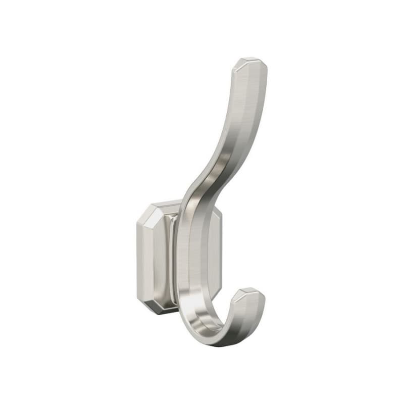 5-5/16" x 5-5/16" Granlyn Double Prong Decorative Wall Hook, Satin Nickel