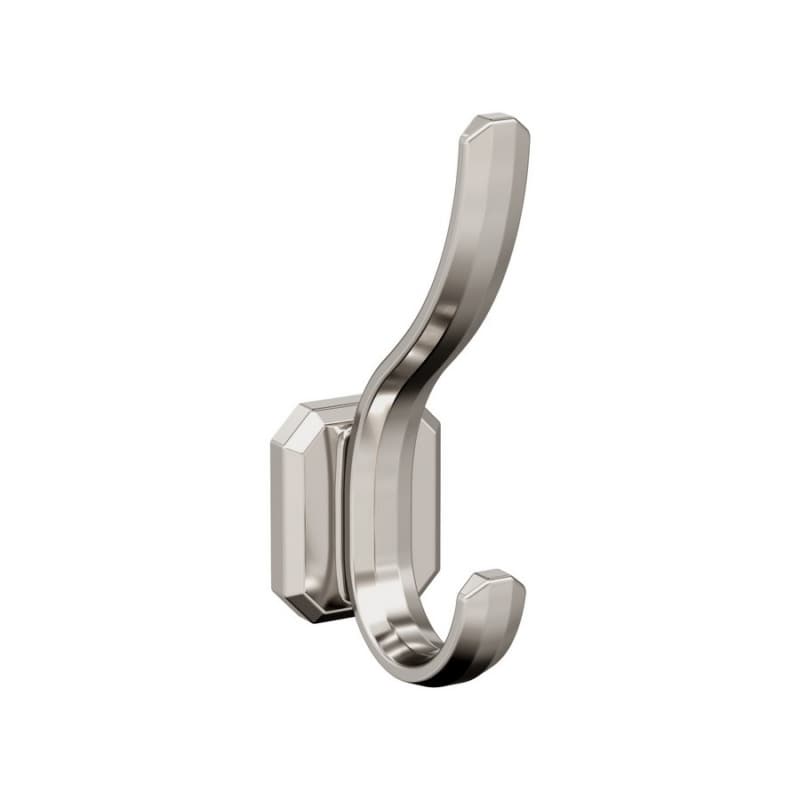 5-5/16" x 5-5/16" Granlyn Double Prong Decorative Wall Hook, Polished Nickel
