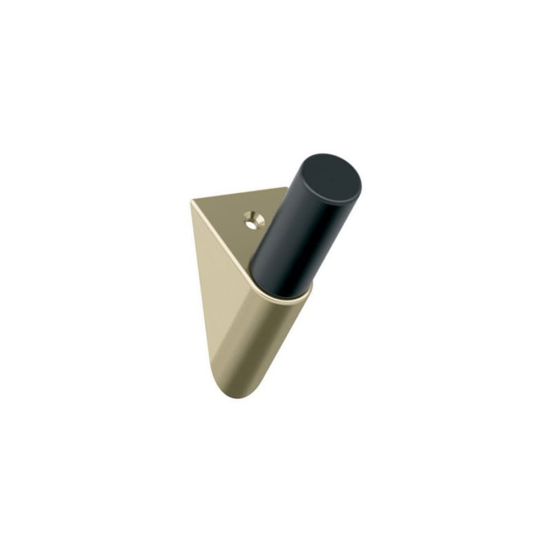 3-11/16" x 3-11/16" Acclivity Single Prong Decorative Wall Hook, Champagne/Matte Black