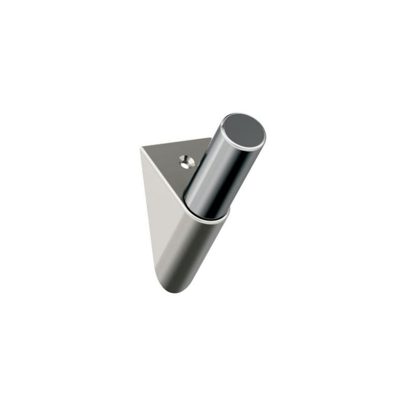 3-11/16" x 3-11/16" Acclivity Single Prong Decorative Wall Hook, Satin Nickel/Polished Chrome