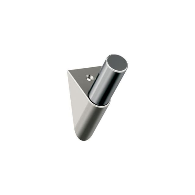 3-11/16" x 3-11/16" Acclivity Single Prong Decorative Wall Hook, Satin Nickel/Polished Chrome