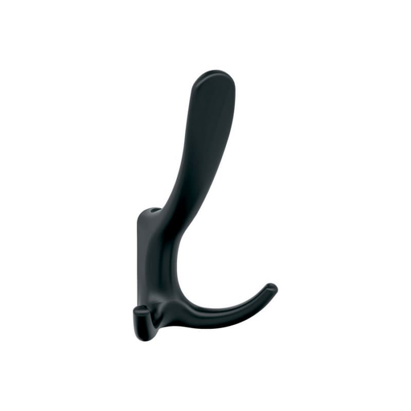 4-15/16" x 4-15/16" Finesse Triple Prong Decorative Wall Hook, Matte Black