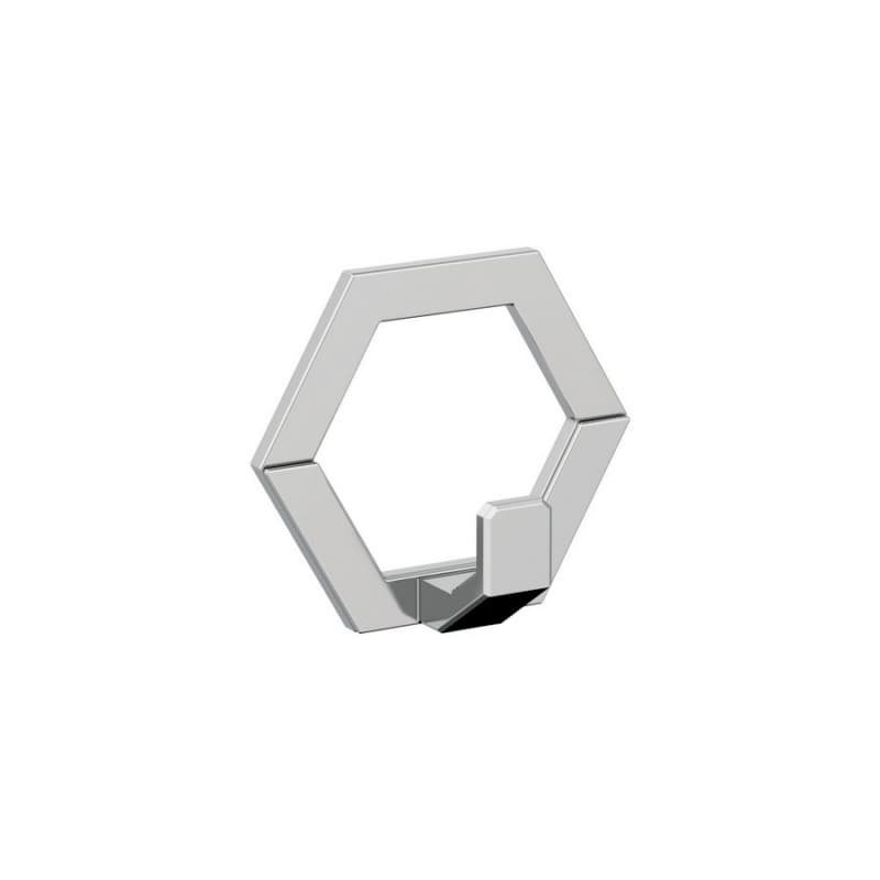3" x 3" Prismo Single Prong Decorative Wall Hook, Polished Chrome