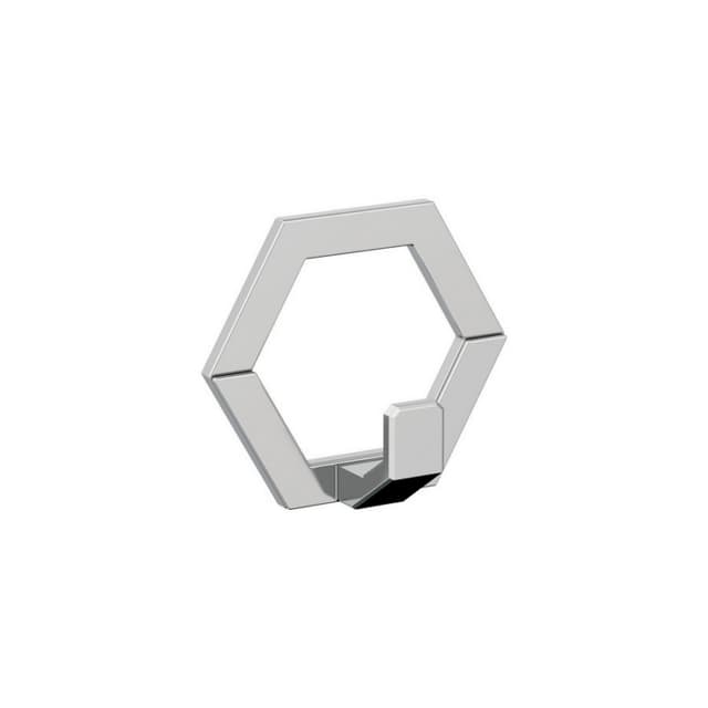 3" x 3" Prismo Single Prong Decorative Wall Hook, Polished Chrome