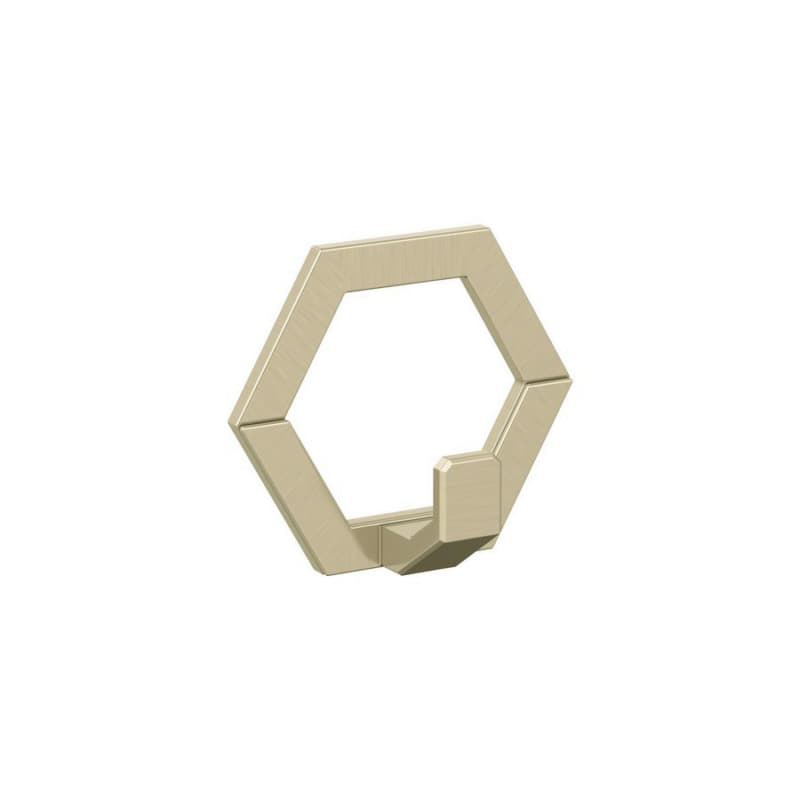 3" x 3" Prismo Single Prong Decorative Wall Hook, Golden Champagne