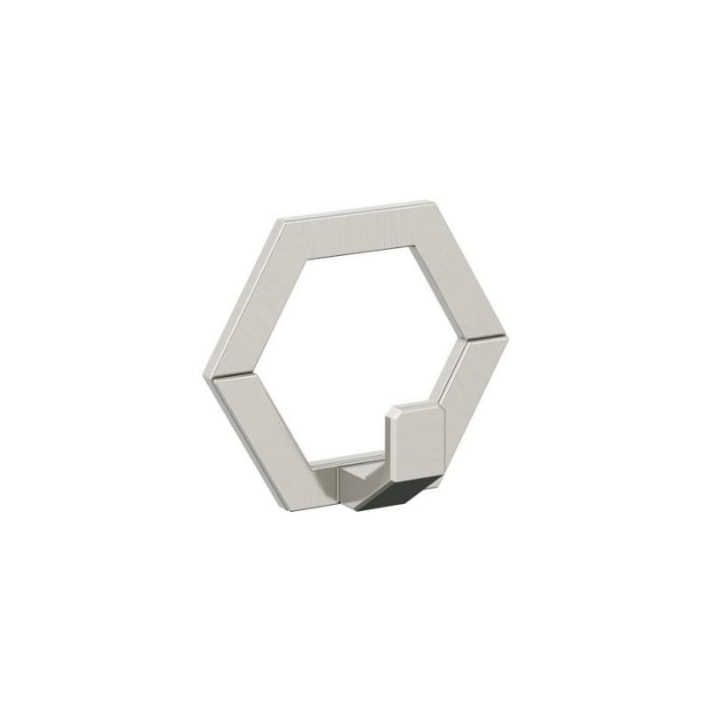 3" x 3" Prismo Single Prong Decorative Wall Hook, Satin Nickel