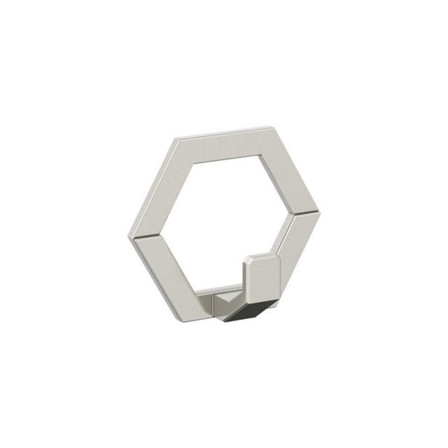 3" x 3" Prismo Single Prong Decorative Wall Hook, Satin Nickel
