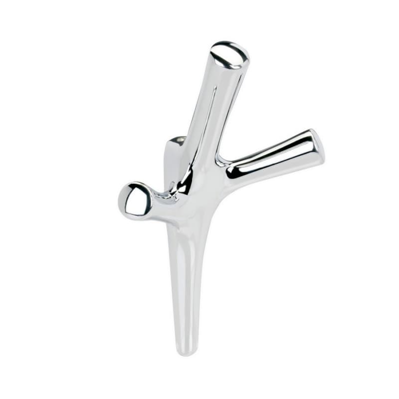 6-5/16" x 6-5/16" Kodiak Triple Prong Decorative Wall Hook, Polished Chrome