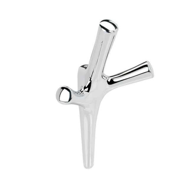 6-5/16" x 6-5/16" Kodiak Triple Prong Decorative Wall Hook, Polished Chrome