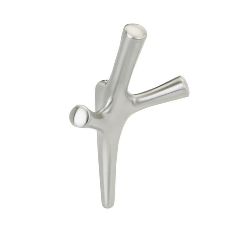 6-5/16" x 6-5/16" Kodiak Triple Prong Decorative Wall Hook, Satin Nickel