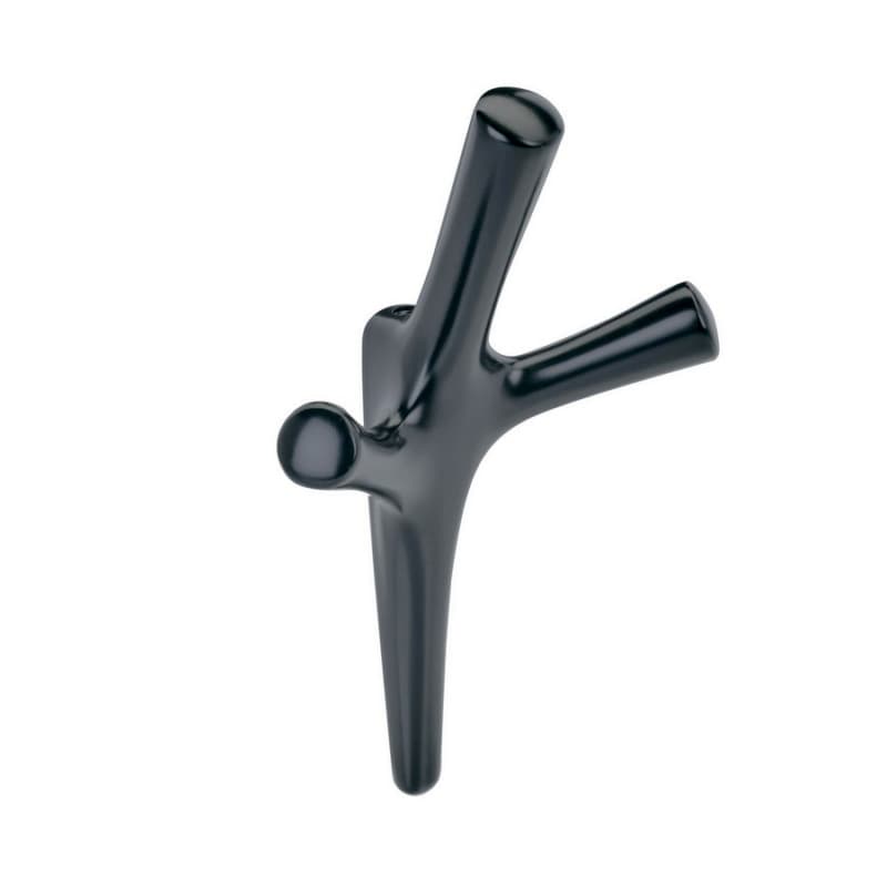 6-5/16" x 6-5/16" Kodiak Triple Prong Decorative Wall Hook, Matte Black