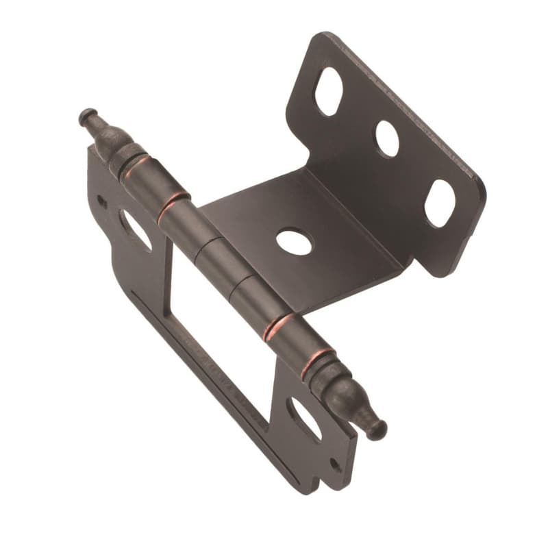 3/4" Partial Wrap-Around Minaret Finial Hinge, Free-Swinging, Full Inset, Oil-Rubbed Bronze