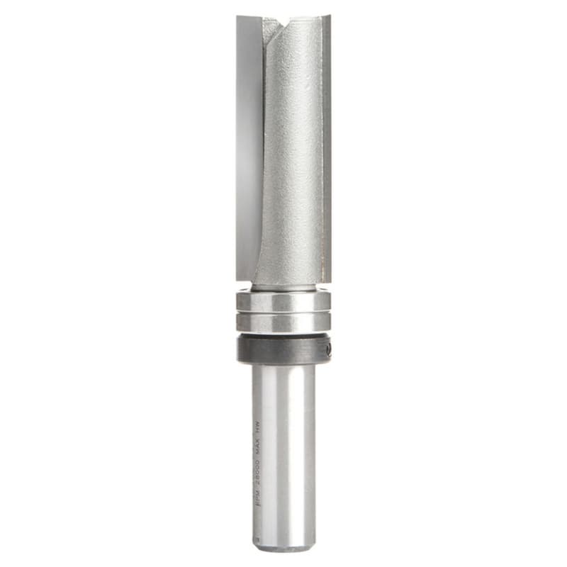 3/4" x 4" Flush Trim Plunge Template Router Bit with 2 Upper Ball Bearing, 2-Flute, 1/2" Shank