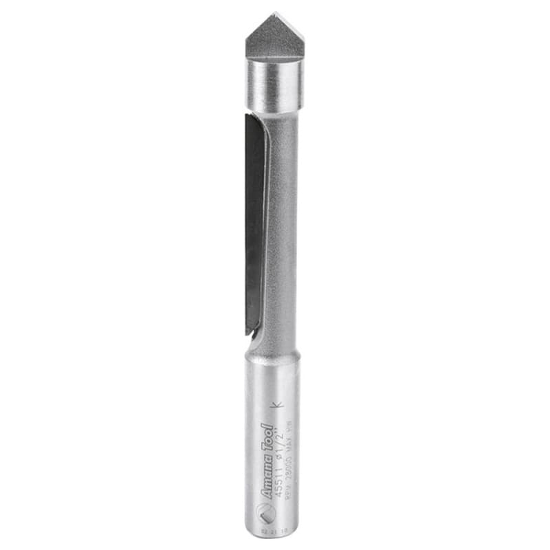 1/2" x 4-3/4" Concave Grind Panel Pilot Bit, 1-Flute, 1/2" Shank