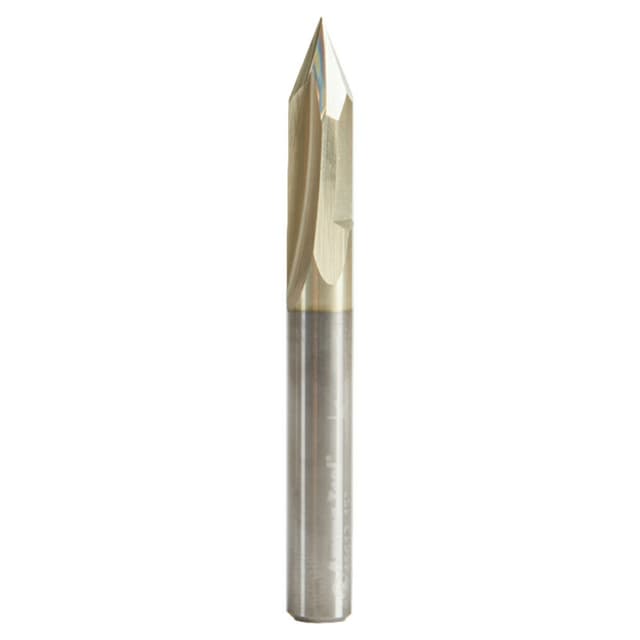 1/4" x 2-1/4" 45° Zero Point V-Groove/Engraving Router Bit, 2-Flute, 1/4" Shank
