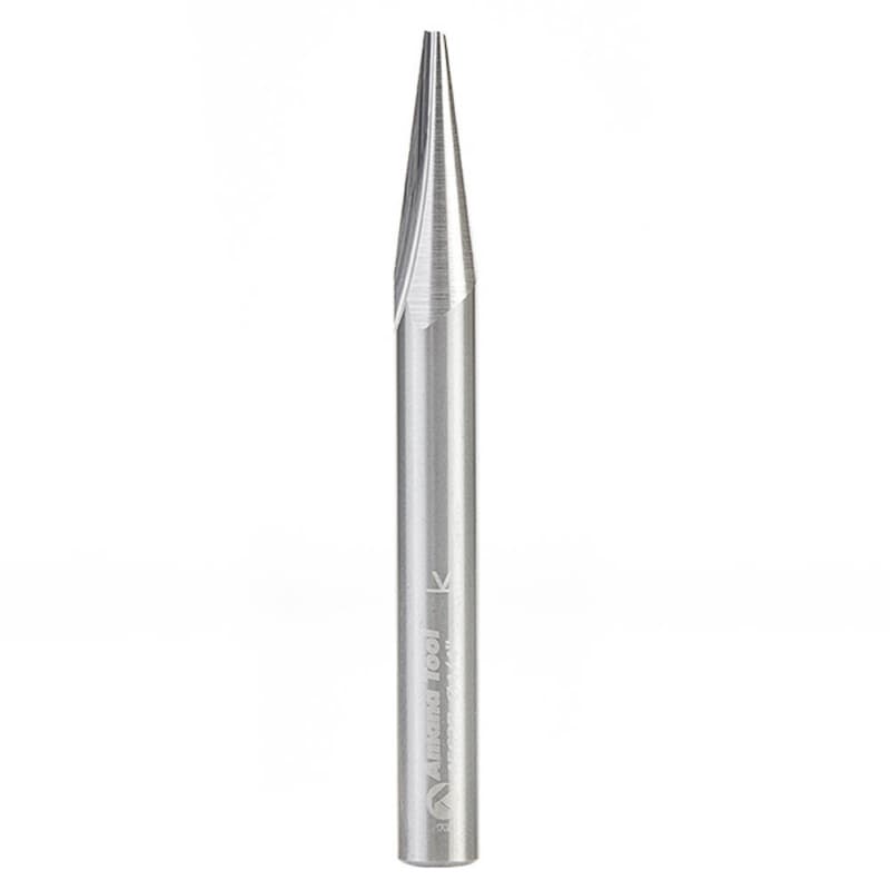 1/4" x 2-1/2" x 21/32" V-Groove Engraving Router Bit, 2-Flute, 1/4" Shank
