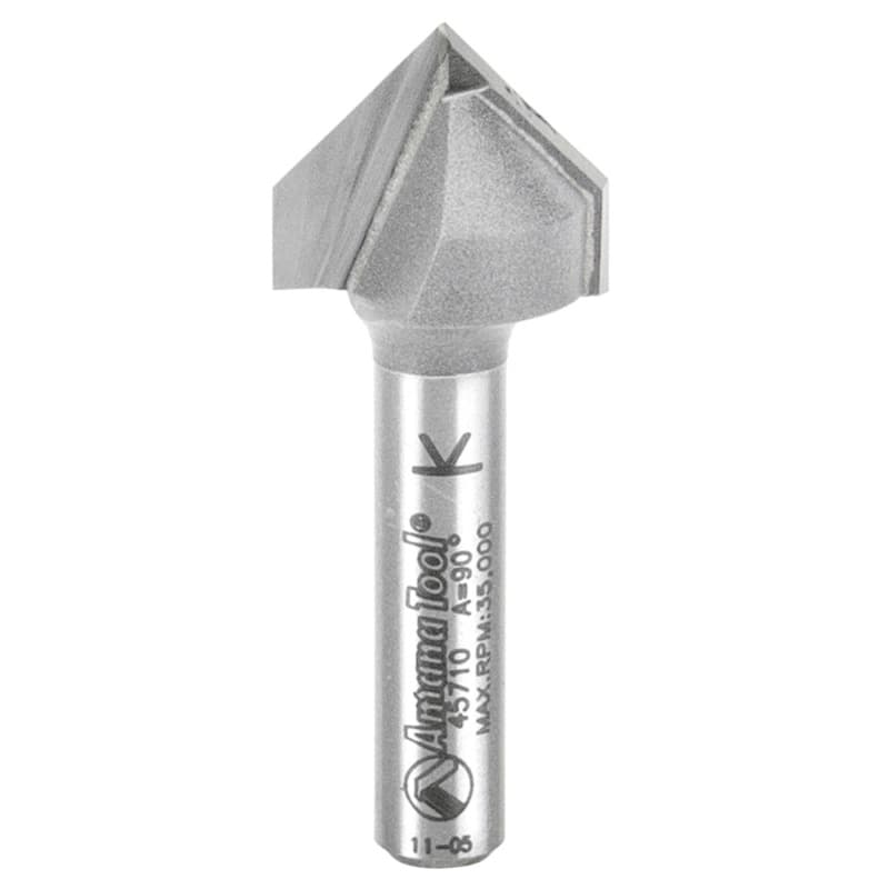 5/8" x 1-5/8" V-Groove Router Bit, 2-Flute, 1/4" Shank