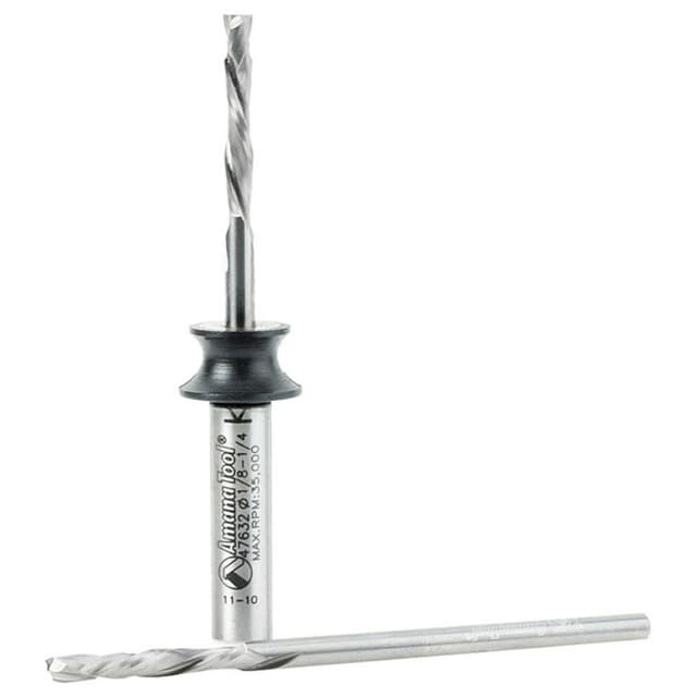 1/8" x 2-1/2" Two Compression Bit/One Router Adapter, 1/4" Shank