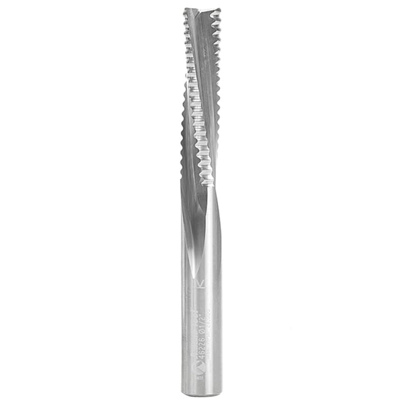 1/2" x 4-1/2" Down-Cut Roughing Spiral Chipbreaker Router Bit, 3-Flute, 1/2" Shank