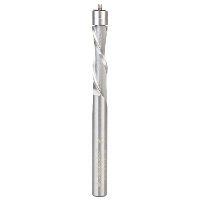 1/4" x 3" Down-Cut Ultra Trim Spiral Bit with Double Ball Bearing, 1/4" Shank