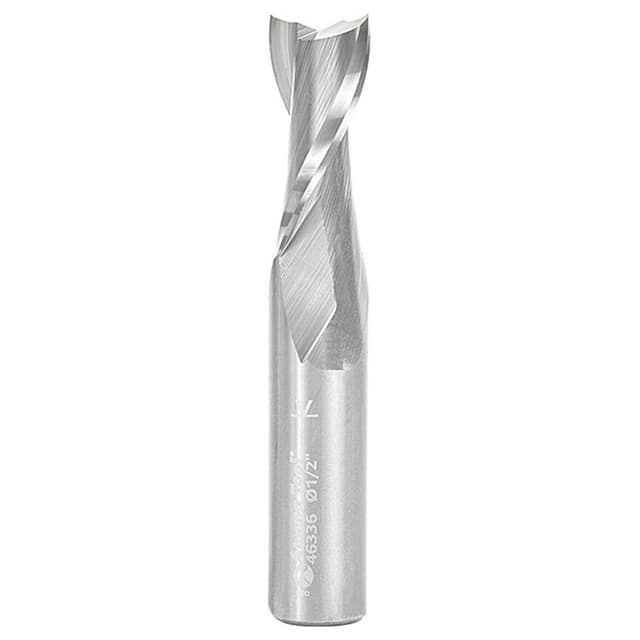 1/2" x 3" Up-Cut Spiral Plunge Bit, 2-Flute, 1/2" Shank, 1-1/8" Cutting Height