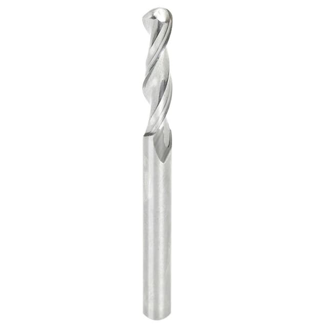 1/4" x 3" Up-Cut Ball Nose Spiral Router Bit, 2-Flute, 1/4" Shank