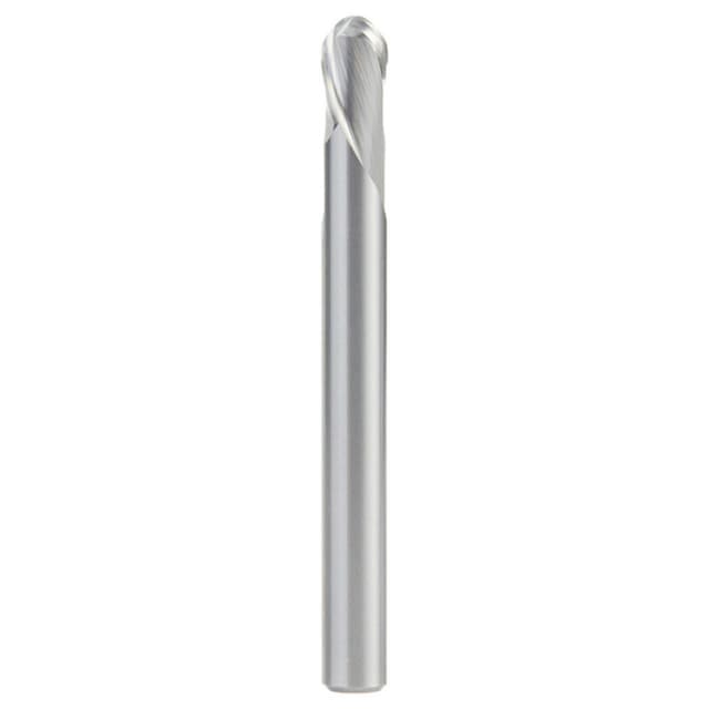 1/4" x 2-1/2" Down-Cut Ball Nose Spiral Router Bit, 2-Flute, 1/4" Shank