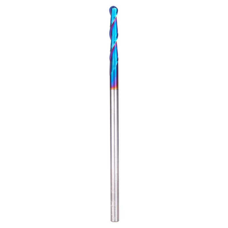 1/4" Dia x 1-1/2" Solid Carbide Spektra Extreme Tool Life Coated Up-Cut Ball Nose Spiral Router Bit, 1/4" Shank