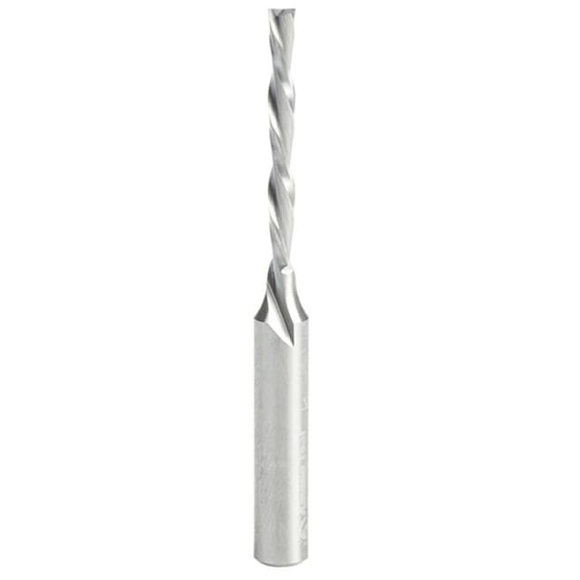 1/8" x 2-1/2" Foam Cutting Down-Cut Square End Spiral Router Bit, 2-Flute, 1/4" Shank